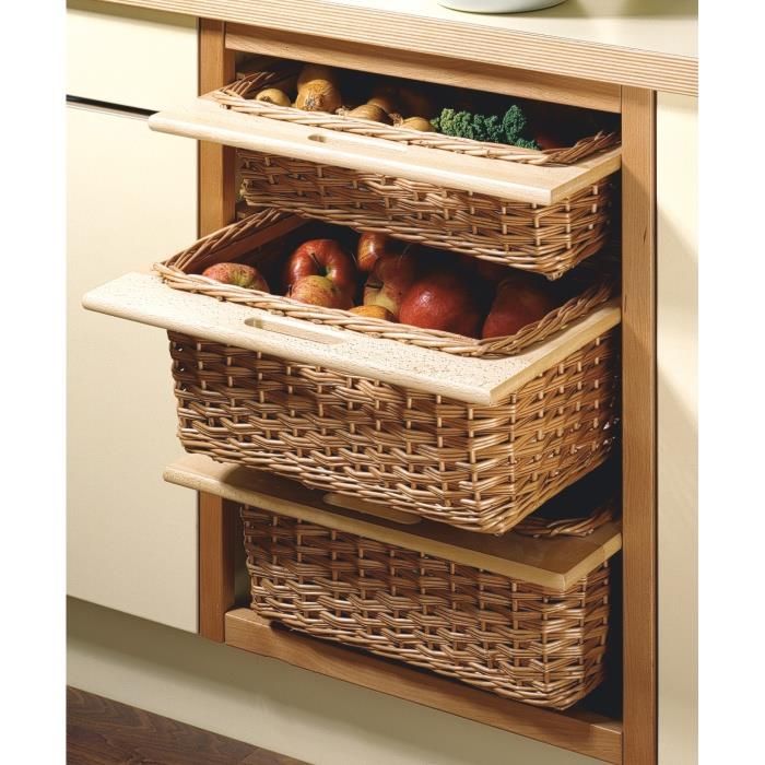 Wooden Wicker Basket