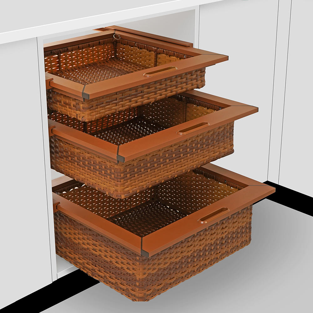  WOODEN WICKER BASKET 450